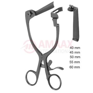 Caspar-lumbal-retractor-17-cm-complete-set-with-5-black-finish-blades