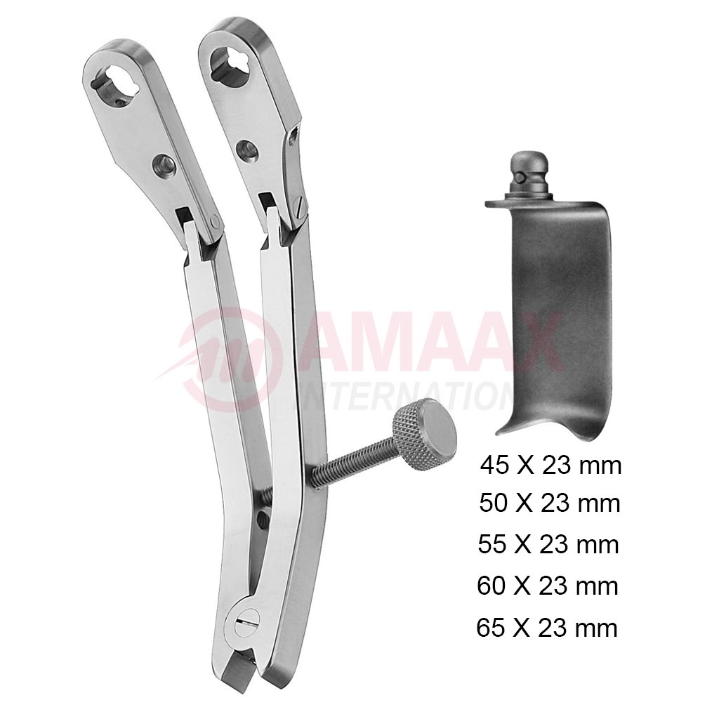 Caspar retractor complete set with 5 blunt Blades