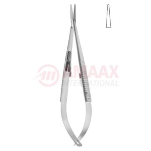 Castroviejo-micro-needle-holder-14-cm-with-catch-straight