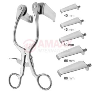 Cloward-retractor-complete-set-blunt-with-5-blades