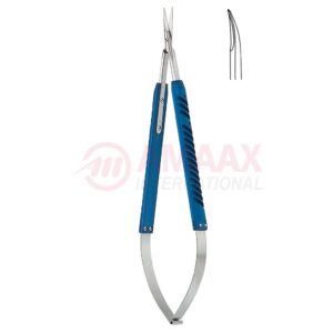 Lightweight-well-balanced-micro-scissors-spring-type-curved-toothed
