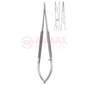 Toledo-spring-type-micro-vascular-scissors-round-straight