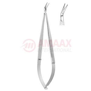 Toledo-spring-type-vascular-micro-scissors-sharp-flat-25
