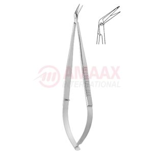 Toledo-spring-type-vascular-micro-scissors-sharp-flat-60-1-blade-buttoned