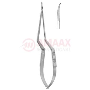 Yasargil-micro-scissors-bayonet-2-hole-type-handle-curved-right