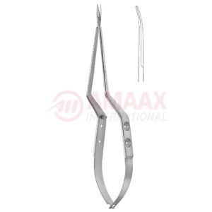 Yasargil-micro-scissors-bayonet-2-hole-type-handle-long-blade-curved