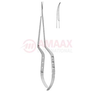 Yasargil-micro-scissors-bayonet-3-hole-type-handle-curved-right
