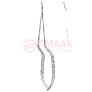 Yasargil-micro-scissors-bayonet-3-hole-type-handle-long-blade-curved