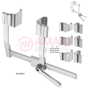 debakey rib retractors 3 pairs of blade 56.266.00