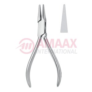 flat nose pliers serrated jaws 14cm 33.568.14