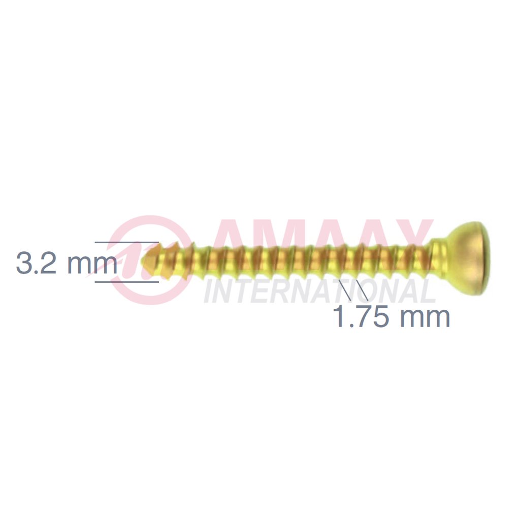 titanium fullthreaded cortical screw 36.700.12st
