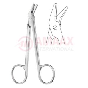 univ.wire-scissors-toothed-curved